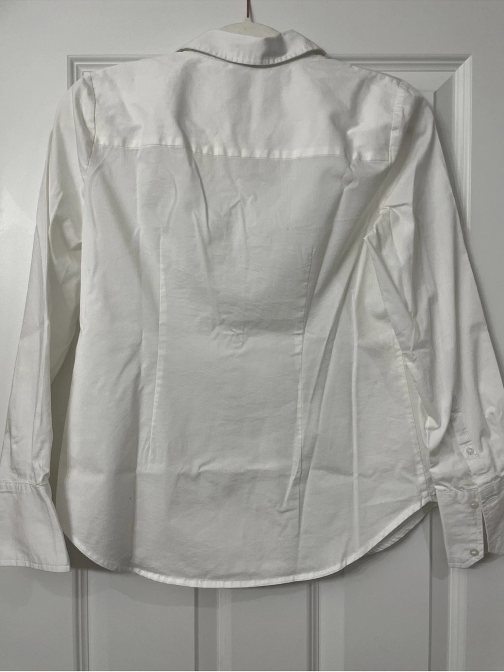 White Tailored Button-Down Shirt - Classic Women’s Shirt - Picture 4 of 7